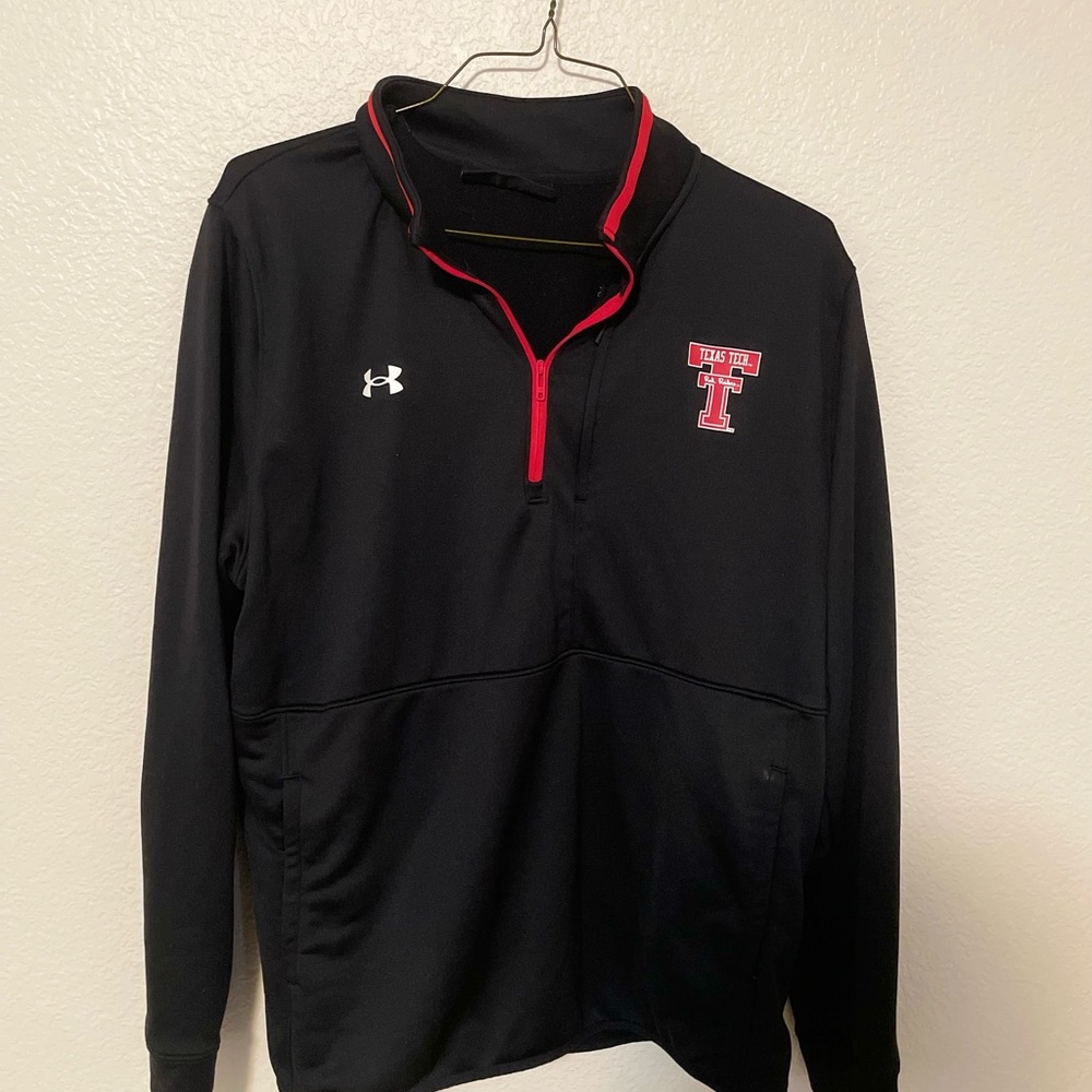 Under Armour Black Pullover with Red Trim